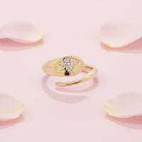 Gold plated Diamond Star Studded Ring