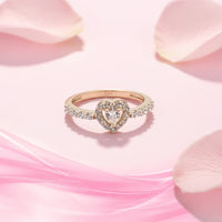 Gold plated Heart Studded Ring