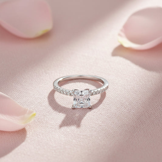 Radiant Princess Cut Diamond Ring