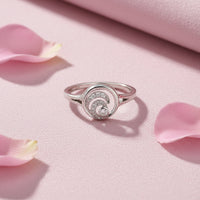 Sparkling Wave Studded Ring