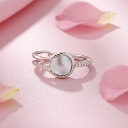 Meena Rings Unique Mother of Pearl Ring