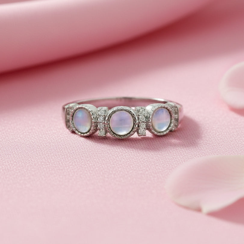 Meena Ring  MOP Diamond Band Ring