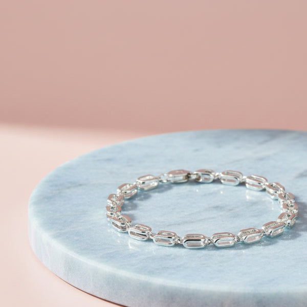 Men's 925 Sterling Silver Link Bracelet