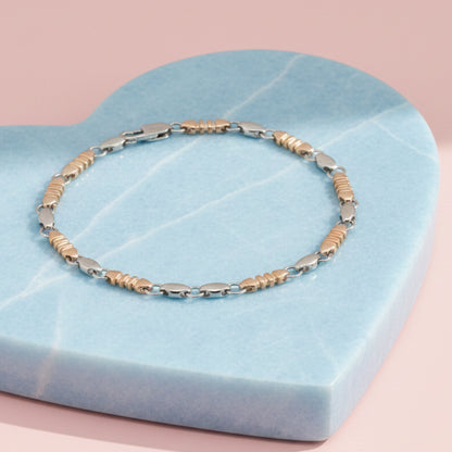 Gents Two-Tone Silver Bracelet 92.5