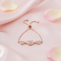 Rose Gold Plated Heart Chain Bracelet