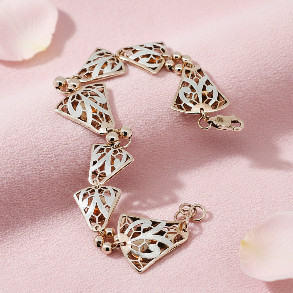 Sterling Silver Fancy Chain Bracelet
