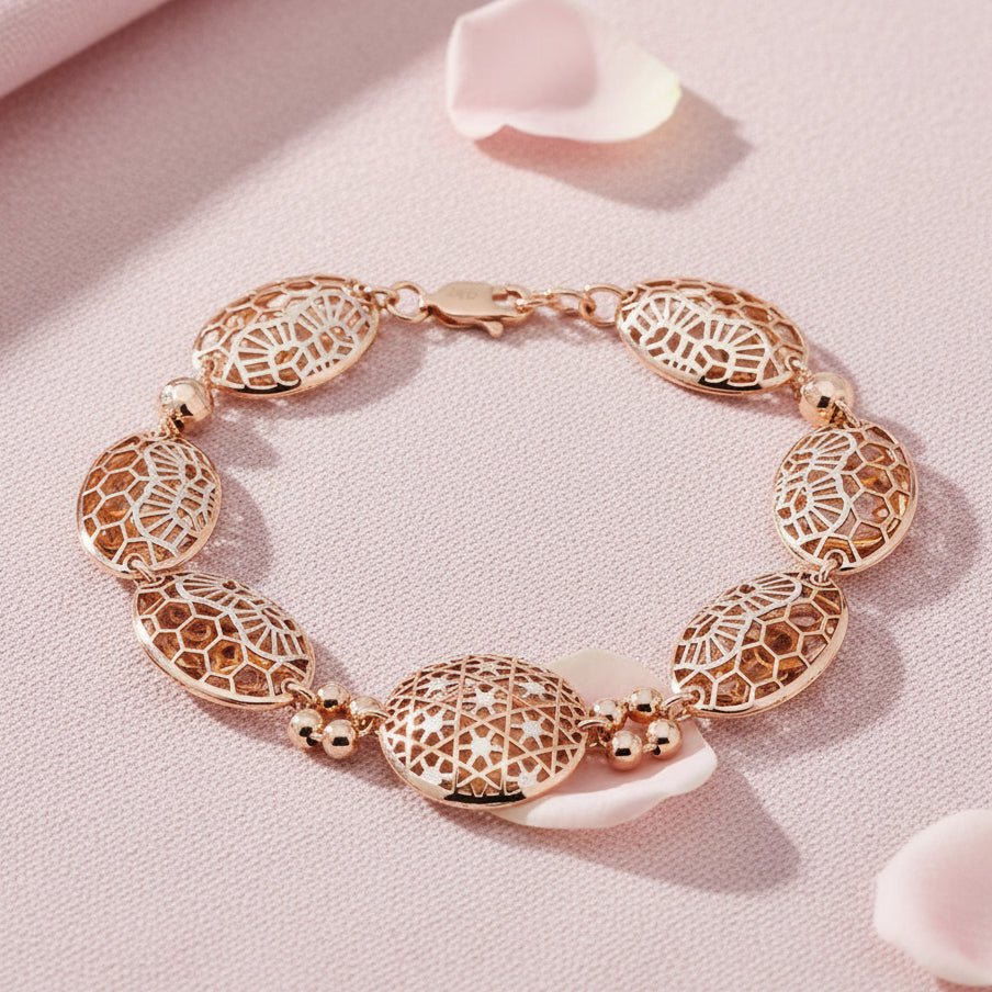 Silver Fancy Chain Bracelet 92.5