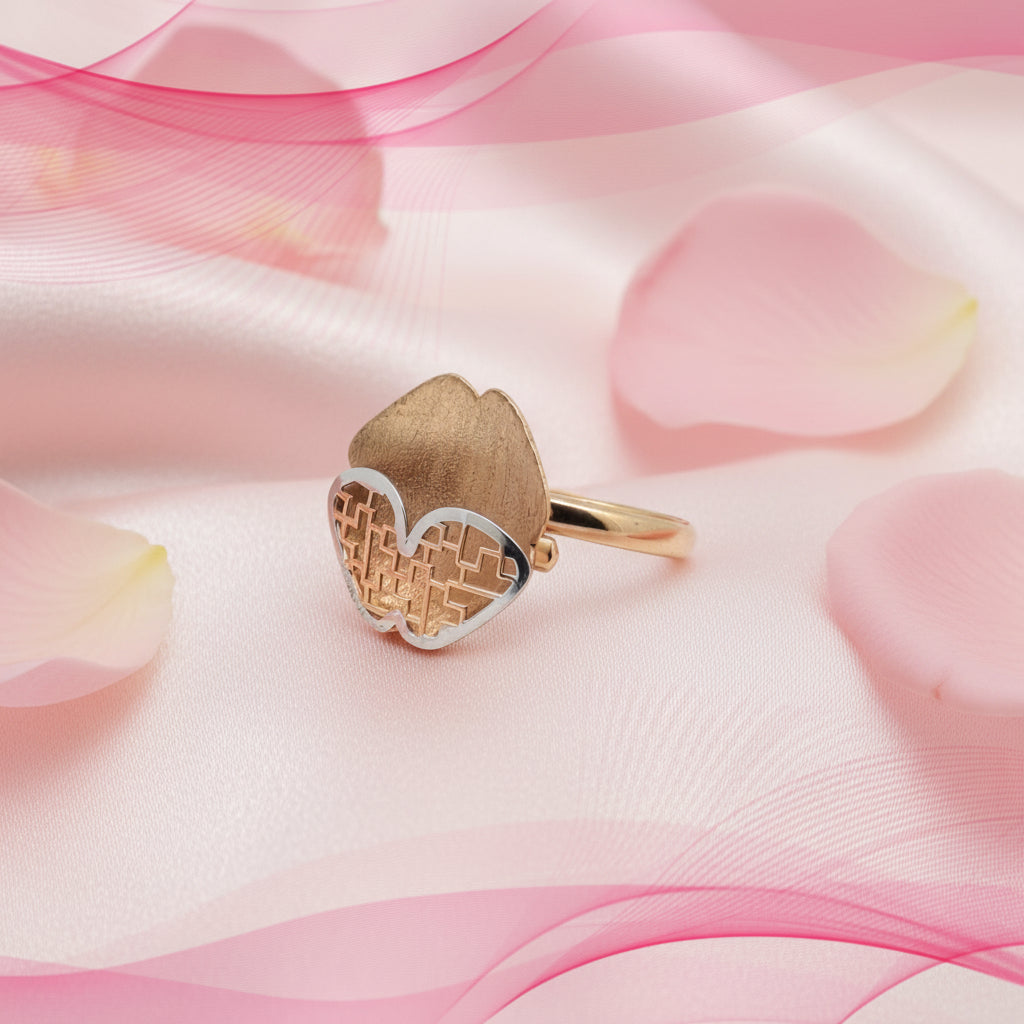 Modern Geometric Lips Ring - Unique Fancy Ring