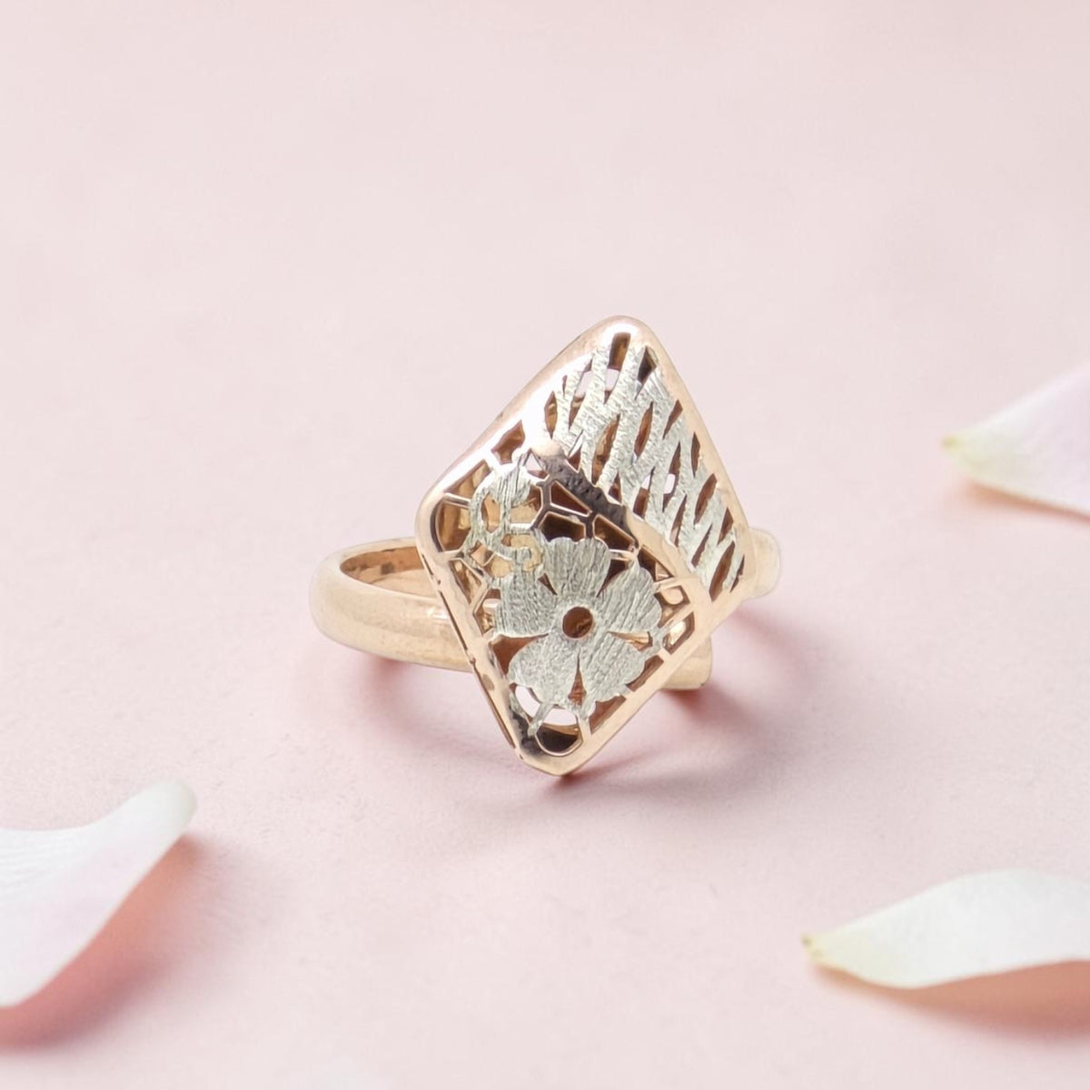 Geometric Filigree Fancy Ring - Sterling Silver