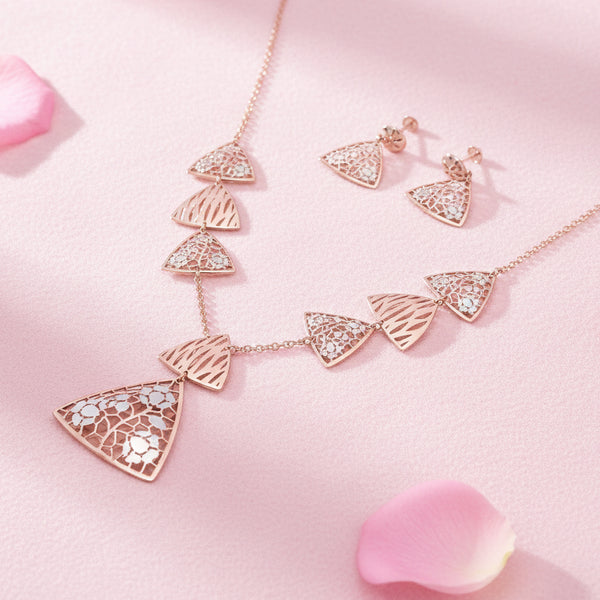 Sterling Silver Necklace Set 925
