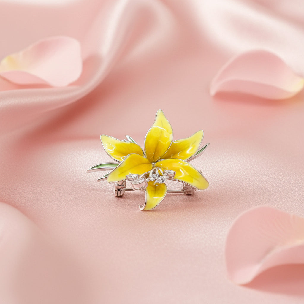 FLOWER BROOCH SILVER 92.5