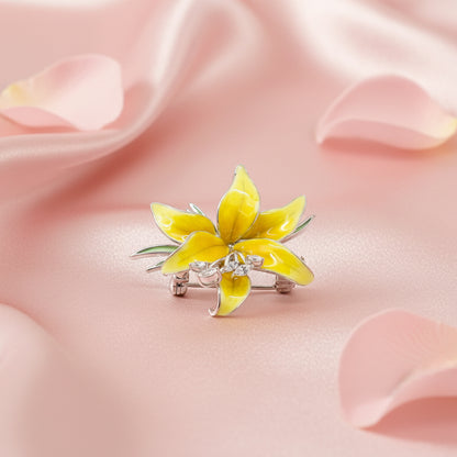 FLOWER BROOCH SILVER 92.5