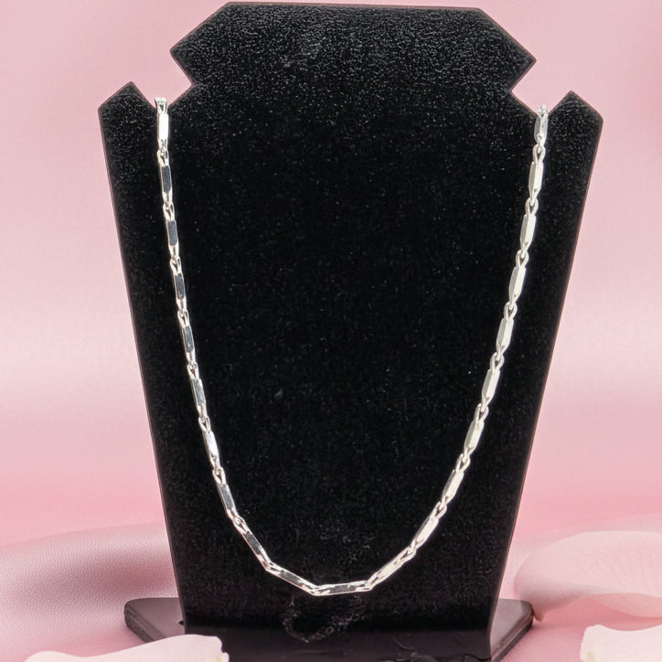 925 Sterling Silver Bar Link Chain