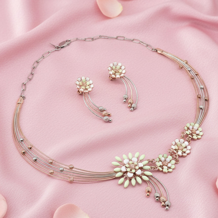 925 Silver Necklace Set with Earrings