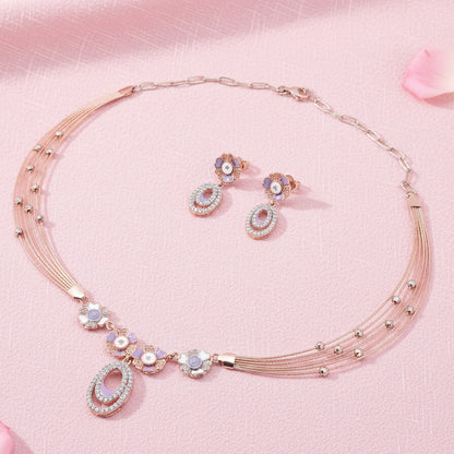 925 Silver Necklace Set with Earrings
