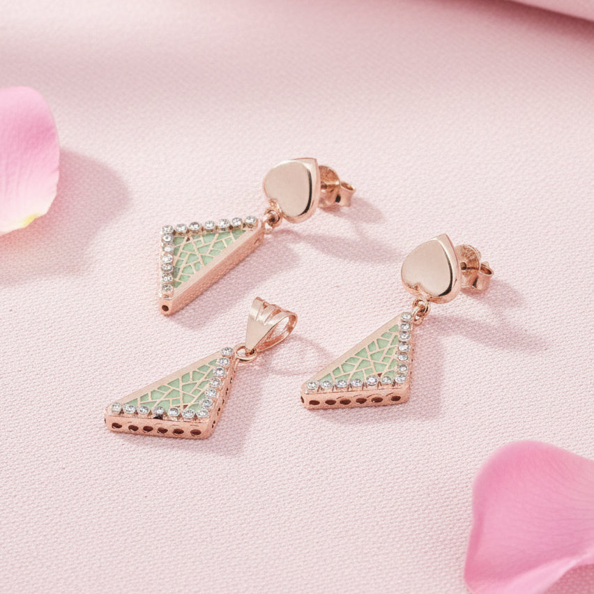 925 Silver Pendant Set with Earrings
