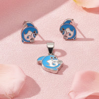 Silver Dolphin Pendant Set for Kids