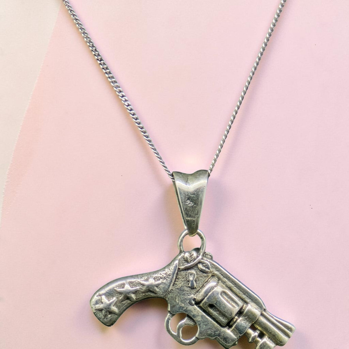 Sterling Silver Gun Pendant