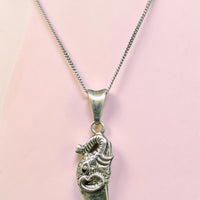 Sterling Silver Tiger Tooth Pendant