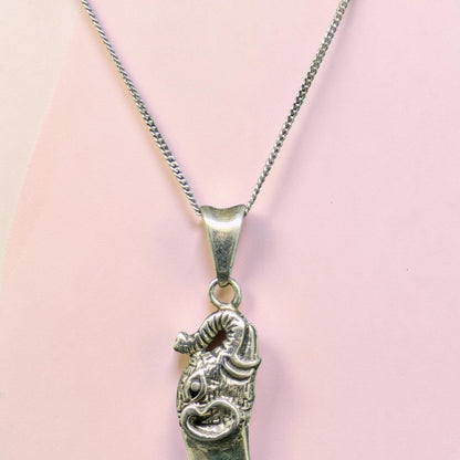 Sterling Silver Tiger Tooth Pendant