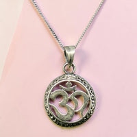 Sterling Silver Om Pendant