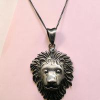 Sterling Silver Lion Head Pendant