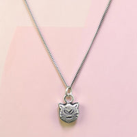 Sterling Silver Kitten Face Pendant