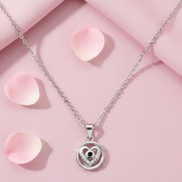 Silver Heart Chain Pendant 92.5