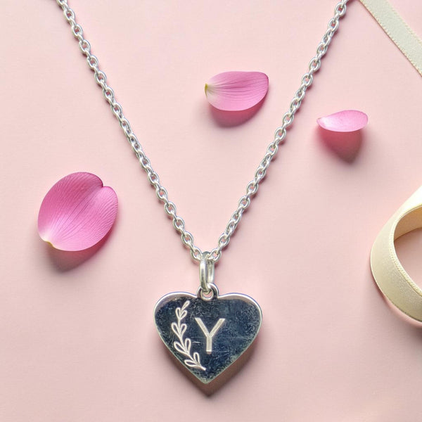 Sterling Silver Y Heart Pendant