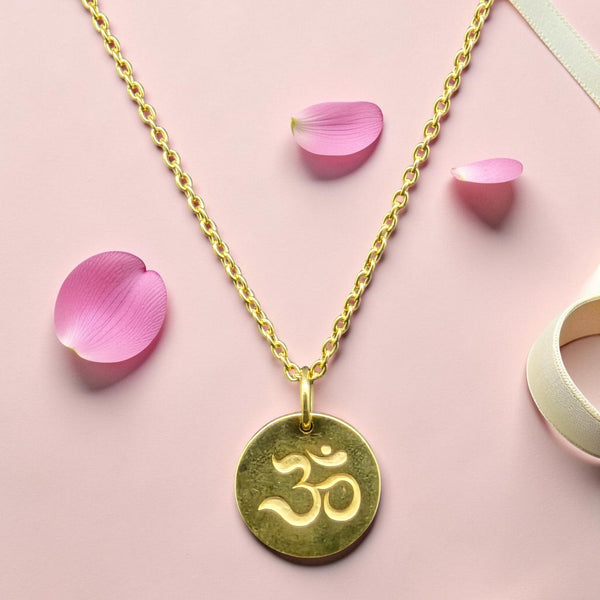 Om Pendant Silver 92.5 Gold Plated
