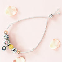 Adjustable Silver Charm Bracelet