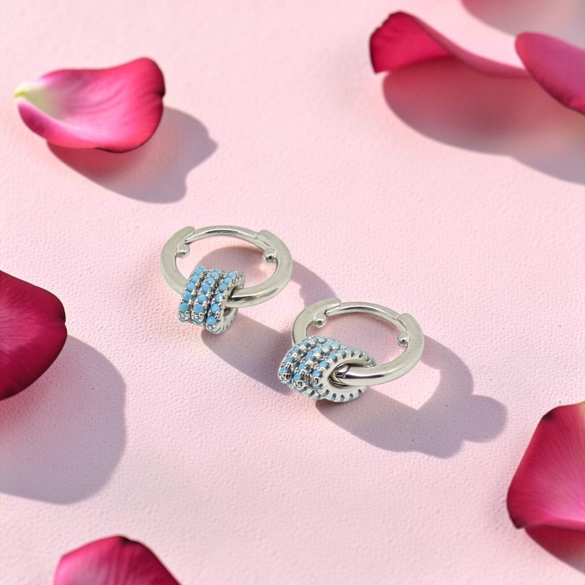 Silver Vaali 92.5 Hoop Earrings