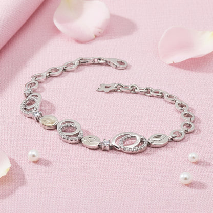 Sterling Silver Interlocking Circle Bracelet