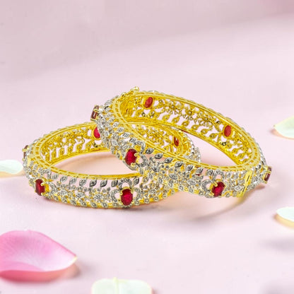 Gold Plated Sterling Silver Kada Bangle