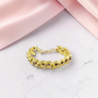 Gold Plated Mina Chain Bracelet Sterling Silver 92.5