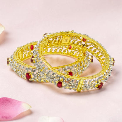 Gold Plated Sterling Silver Kada Bangle