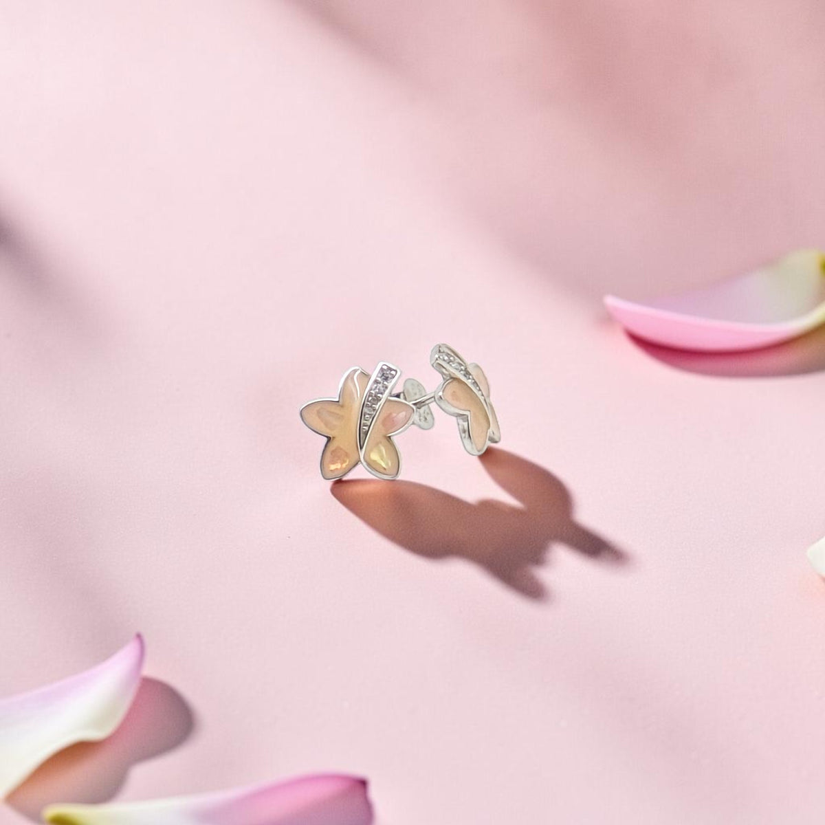 Sterling Silver Flower Stud Earrings