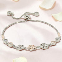 Silver 92.5 CZ Adjustable Bracelet