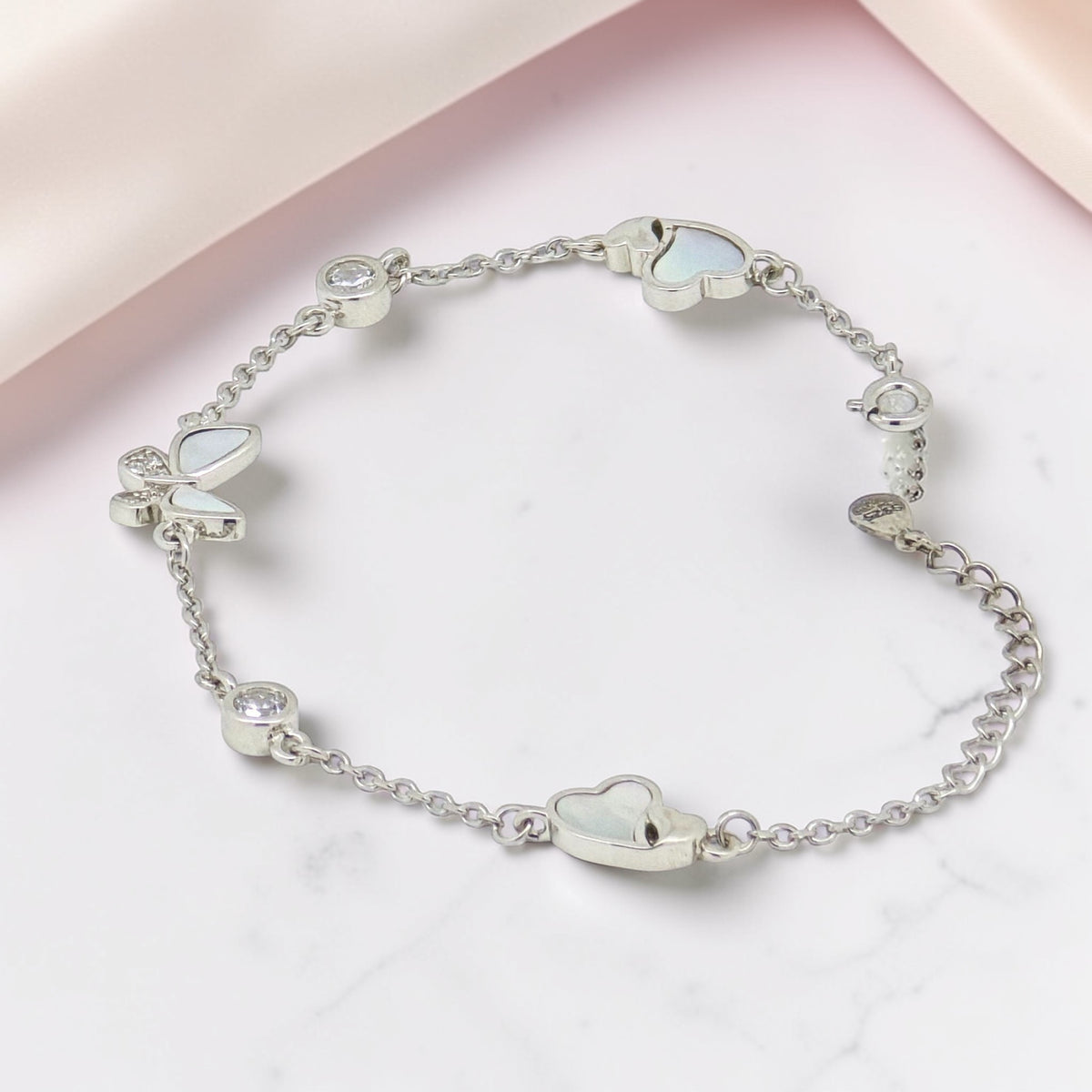 Sterling Silver Charm Bracelet 92.5