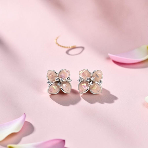 92.5 Silver Blossom Stud Earrings