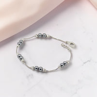 Silver Pearl Chain Bracelet 92.5