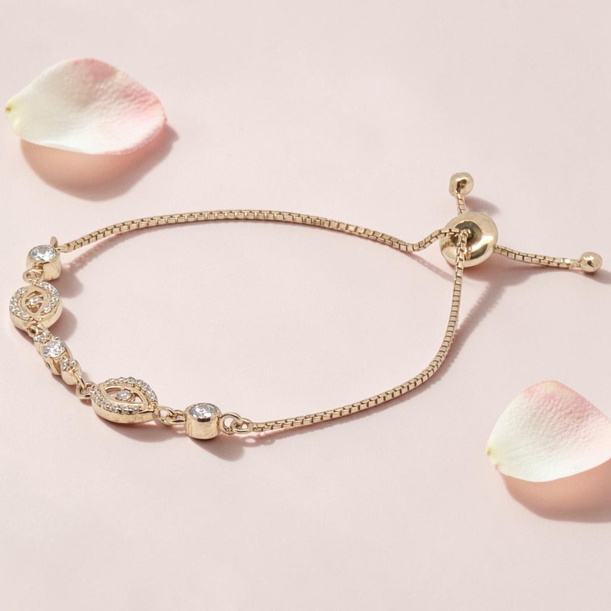 Adjustable Silver 92.5 Bracelet Rose Gold