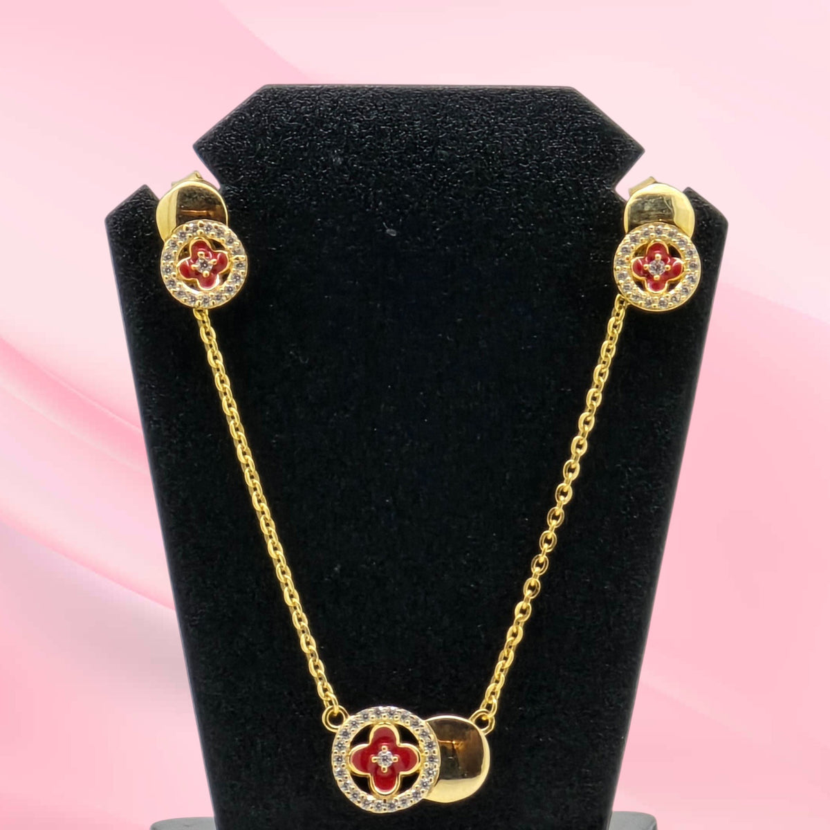 Gold Plated Silver 925 Necklace Set