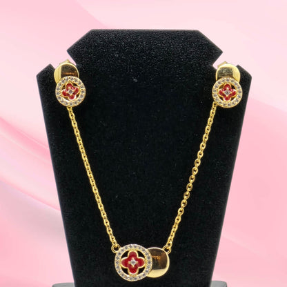 Gold Plated Silver 925 Necklace Set
