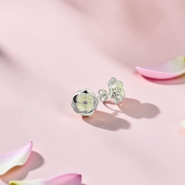 Silver 92.5 Flower Stud Earrings