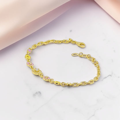 Gold Plated Silver Chain Bracelet