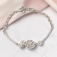 Silver 92.5 Chain Bracelet with CZ