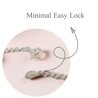 Minimalist Heart - Mother of Pearl CZ Silver Bracelet