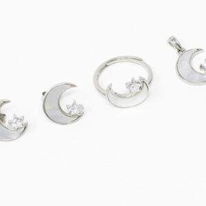 SILVER PENDANT SET RING 92.5