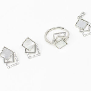 SILVER PENDANT SET RING 92.5